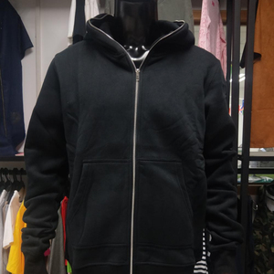 Sudadera gruesa con cremallera para hombre, prenda deportiva de talla grande con cremallera y cremallera, de Color sólido, en blanco, de alta calidad, venta al por mayor - Product Image 1