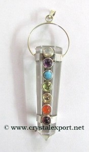 Compra Chakra de punto de cristal colgante de plata 925 | Chakra de punto de cristal colgante de plata 925 - Product Image 2