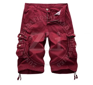 Pantalones Cortos Cargo Casuales de Moda para Hombre, Cintura Media, Corte Ajustado, 100% Algodón, Color Sólido, Ecológicos, Transpirables, de Secado Rápido, Ligeros, OEM - Product Image 3