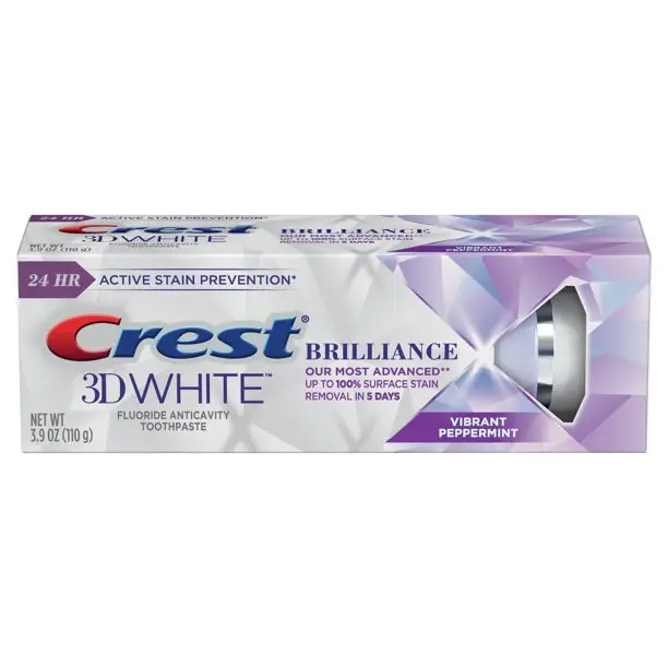 Crest Brilliance Toothpaste teeth whitening toothpaste Brilliance Vibrant Peppermint Crest Toothpaste