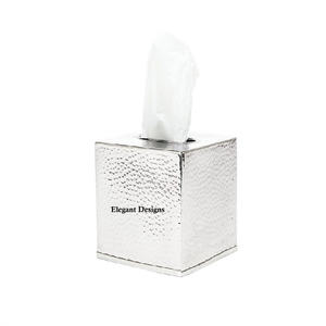 Boîte à mouchoirs en métal enduit de poudre blanche Palin classique élégant de qualité supérieure couverture porte-serviettes en forme de blessure boîte à mouchoirs décorative - Product Image 6