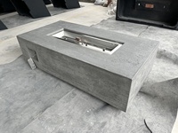 Table de foyer d'extérieur en propane, couvercle rectangulaire en acier inoxydable, expédition gratuite en chine