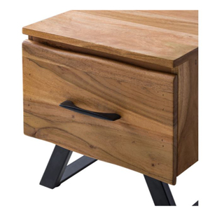 Mesa de Centro de Estilo Americano, Fabricada en Madera Maciza y Metal, Plegable, para Muebles de Restaurante y Uso en la Sala de Estar - Product Image 5