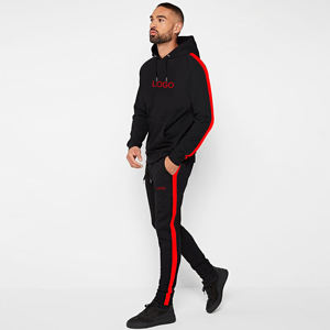 Chándal de poliéster con logotipo personalizado para hombre y mujer, ropa deportiva con capucha y cremallera completa, para entrenamiento y trotar - Product Image 6