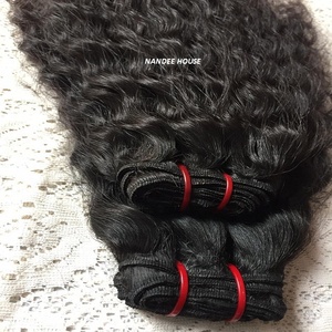 En gros vierge indien cheveux humains armure 100% vierge indien cheveux humains bruts non transformés vierge 613 brut indien temple cheveux bouclés - Product Image 5