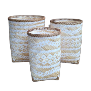 Panier de rangement en bambou naturel 100% de taille personnalisée Solution de stockage à domicile - Product Image 5