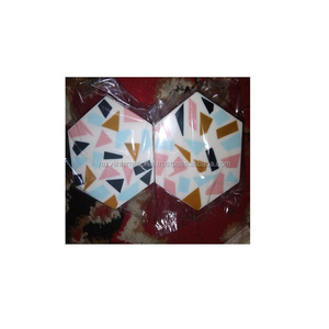 ถาดรองแก้วเรซินรูปร่างทรงกลมดีไซน์หมากรุก - Product Image 3