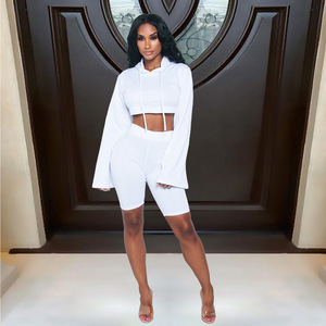 Conjunto de chándal de dos piezas para mujer, ropa para correr, conjunto corto de 2 piezas, 2021 - Product Image 2