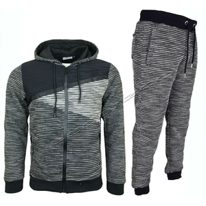 ชุดกีฬามีฮู้ดผ้าฟลีซสีพื้นสำหรับผู้ชาย,ชุดกีฬาไม่มีซิปแบบกำหนดเอง - Product Image 2