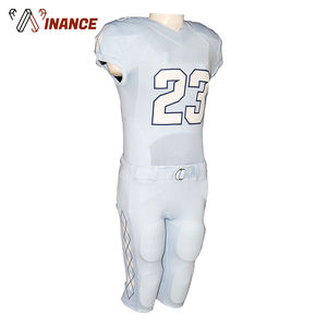 Número de nombre de logotipo personalizado en sublimación completa o camiseta de fútbol americano con bordado de sarga de aparejo - Product Image 1