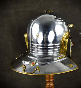 Casco romano galo 'H' Casco de color plateado Casco de arte medieval para decoración de oficina Pedido al por mayor - Product Image 3