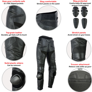 Pantalones de Motociclismo Hechos a Medida, de Cuero Original para Carreras, con Nuevo Estilo de Seguridad - Product Image 5