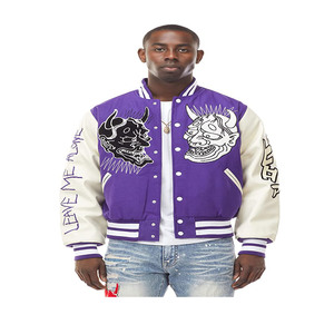 Veste de Baseball pour hommes, tunique d'hiver sur mesure avec des patchs en chenille, vente en gros, collection - Product Image 2