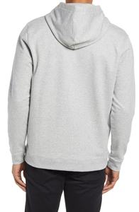 Sudadera con capucha de gran tamaño para hombre y mujer, ropa deportiva masculina con Logo OEM personalizado, color gris claro, color blanco, para gimnasio - Product Image 3