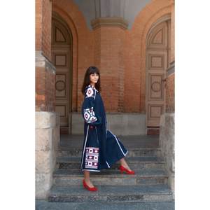 2021 dernière robe Maxi de style bohème vêtements ukrainiens brodés noirs avec manches longues nouvelle mode - Product Image 4