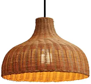 Vietnamese Seagrass Straw Lamp Pendant Lamp Hand-woven Straw Lamp with Asian Style for Household Cafe Restaurant Hotel Decor