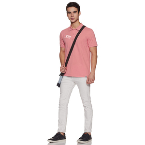 Polo de algodón liso con cuello vuelto para hombre, camisetas de Golf para jóvenes de alta calidad, Color rosa - Product Image 5
