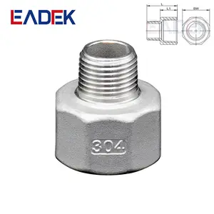 Connection Male Male Connector 1/8"-2" Stainless Steel Male And Female Thread Connection Hexagon Connector