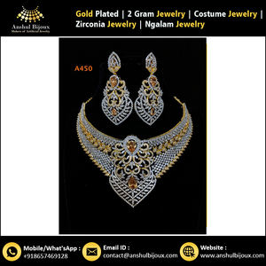 Conjunto de joyería étnica americana de imitación para mujer, que incluye collar, pendientes, anillo para compromiso, regalo de aniversario, Anshul Bijoux - Product Image 5