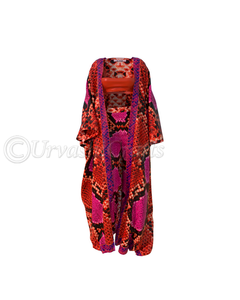 High Quality Ladies Multicolor Digital Printed Style Customized Good Quality Popular Women <b>Kimono</b> Set <b>Beach</b> <b>Cover</b> <b>up</b> <b>Kimono</b> Set - Product Image 4