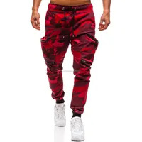 Calça jogger mswjm16 camo vermelho escuro, calças masculinas