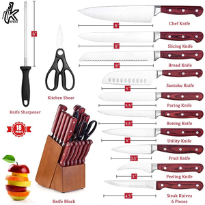 18 Piece High Quality Stainless Steel <b>Kitchen</b> Knife Set with wooden Handle - Product Image 2