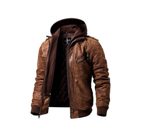 Chaqueta de cuero marrón, piel de oveja - Product Image 5