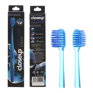 Brosse à dents jetable pratique à usage domestique pour adultes mince et souple pliable avec nettoyage précis bleu dans une boîte emballée - Product Image 1