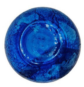 Florero de cristal marmoleado azul oscuro moderno hecho a mano de alta calidad personalizado nuevos centros de mesa decorativos superventas - Product Image 4