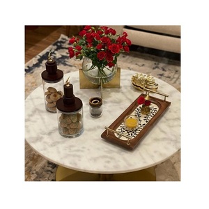 Nouvelle conception en bois thé café plateau de service avec vadrouille sous-verre forme rectangulaire taille personnalisée plateau de service alimentaire - Product Image 2