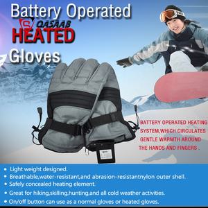 Snowboarding Skiing Battery Heated Full-Finger Waterproof Thinsulate-Winter Warm Outdoor Full Finger <b>Touchscreen</b> Ski <b>Gloves</b> - Product Image 2