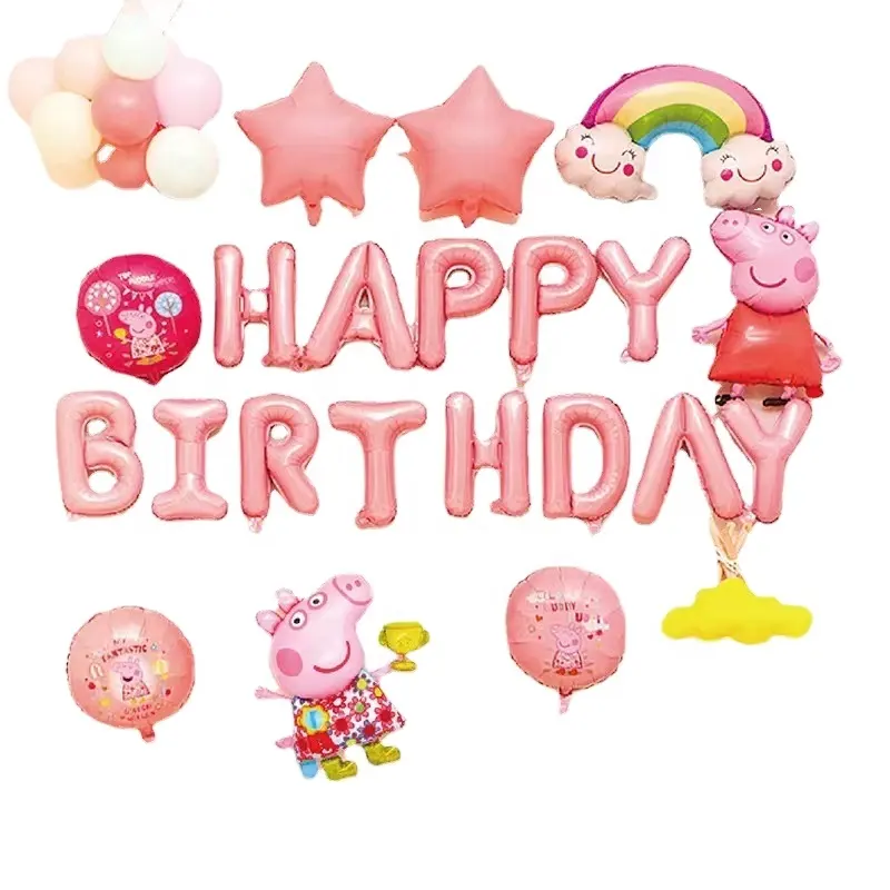 Cute cartoon big size birthday party decorations for children Children's Happy Birthday Background Wall Decoration Item