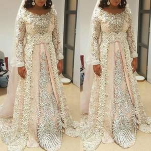 Elegante caftán real con pesado Zardozi bordado hasta el suelo vestido para boda/vestido de fiesta - Product Image 1