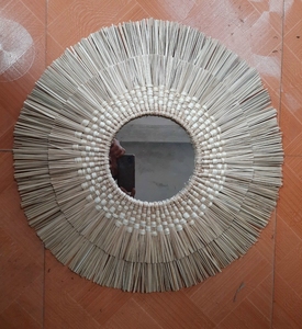 Thiết Kế Tốt Mây Tự Nhiên Gương Nghệ Thuật Cổ Điển Deco Treo Tường Trang Trí Gương Sản Xuất Tại Việt Nam - Product Image 4