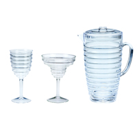 Bol de service rond et transparent en plastique gaufré, fabriqué à taïwan, 750 ml, avec couvercles