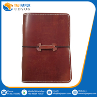 Carnet de notes en cuir personnalisé Journal en cuir gaufré avec logo personnalisé Planificateur d'affaires Journaux en cuir à boutons vintage verrouillés