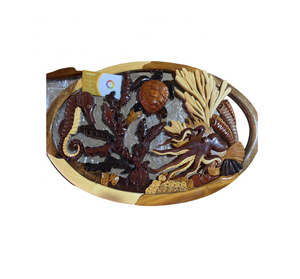 Meilleur prix Tortue de mer en bois fabriqué à la main Intarsia pour la maison décoration murale créative maison fête cadeau - Product Image 1