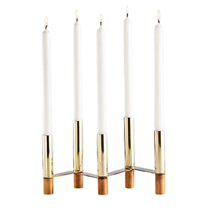 เชิงเทียนทองเหลืองตกแต่งบ้านแบบคลาสสิกสไตล์ยอดนิยมสำหรับคริสต์มาสเชิงเทียนอื่นๆโคมไฟและขวดโหลเทียน - Product Image 5