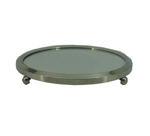 Hot Selling Hotel Metal Serving Tray With Silver Polished Round Modern Luxury <b>Mirror</b> Tray - Product Image 1