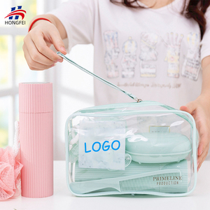 شعار مخصص بسعر الجملة <span class=keywords><strong>PVC</strong></span> مستلزمات حقيبة التخزين شفافة للماء الحمام حقيبة التخزين واضح <span class=keywords><strong>PVC</strong></span> المرأة التجميل حقيبة مستحضرات تجميل - Product Image 3