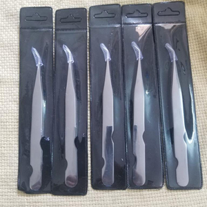 ขนตาสแตนเลส5ชิ้นต่อขนตาและแหนบยาว10มม. และปลายเรียบผลิตในปากีสถาน - Product Image 6