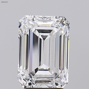 E Color ความชัดเจน VS2,ขนาด4.18Ct เพชร Labgrown ขัด,มรกตรูปร่าง HPHT-CVD เครื่องประดับเพชรเพชรหลวม - Product Image 1
