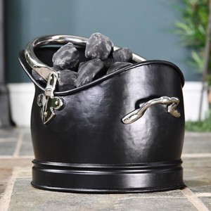 Seau à charbon de cendres enduit de poudre d'orange vibrant avec poignée portable, parfait pour le jardinage élégant et les outils d'intérieur et d'extérieur - Product Image 6