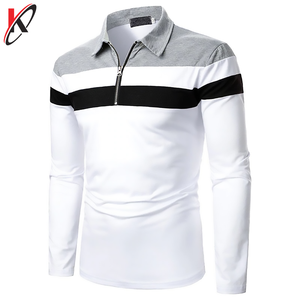 Polo blanco y gris para hombre, camiseta de manga corta, camiseta informal de verano con cuello redondo, camiseta de la mejor calidad, venta al por mayor - Product Image 2