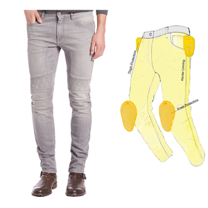 Pantalones Vaqueros acolchados protectores CE nivel 2 para mujer, ropa deportiva transpirable, estilo motocicleta de talla grande, ropa de carreras para motocicleta - Product Image 1