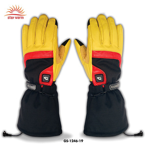 Gants chauffants en cuir rechargeables 7,4 V pour homme et femme, 3 niveaux de température, pour le cyclisme et la moto en hiver - Product Image 5