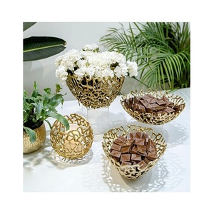 Set of 2 Different Sizes Chocolates Bowls Stainless Steel And Brass Food Decorative Bowls At Affordable Pricing - Product Image 5