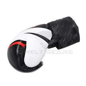 Guantes de Boxeo Profesionales de Cuero PU, Transpirables, Ecológicos, Dedos Completos, Antideslizantes, Correa de Muñeca Ajustable, Guantes Personalizables - Product Image 3