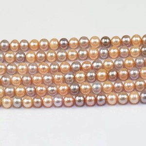 Near Round Natural Pink Lavender Mix Color Freshwater <strong>Pearl</strong> 8mm Loose <strong>Pearls</strong> <strong>Wholesale</strong> Real <strong>Fresh</strong> <strong>Water</strong> Whole Color - Product Image 2