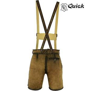 Lederhosen Bávaro de Cuero para Hombre con Bordado, Cintura Media, Cierre de Botones - Traje Tradicional Alemán Auténtico - Product Image 5